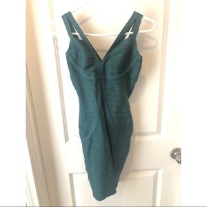Angl Bandage Bodycon Green Dress